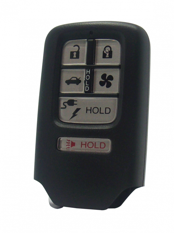 Honda Smart Key - 6 Button with - Features LOCK,  UNLOCK,  OPEN TRUNK,  FAN,  PLUG-IN,  and PANIC buttons2018 Honda Clarity Plug-In Hybrid