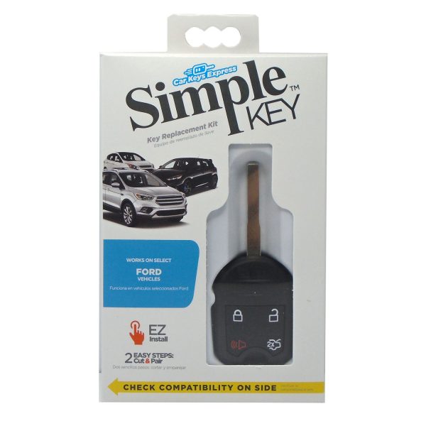 Ford Simple Key - 4 Button Remote & Key Combo with High Security Blade2012 Ford Focus - Image 2
