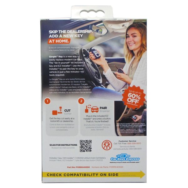 Ford Simple Key - 4 Button Remote & Key Combo with High Security Blade2012 Ford Focus - Image 3