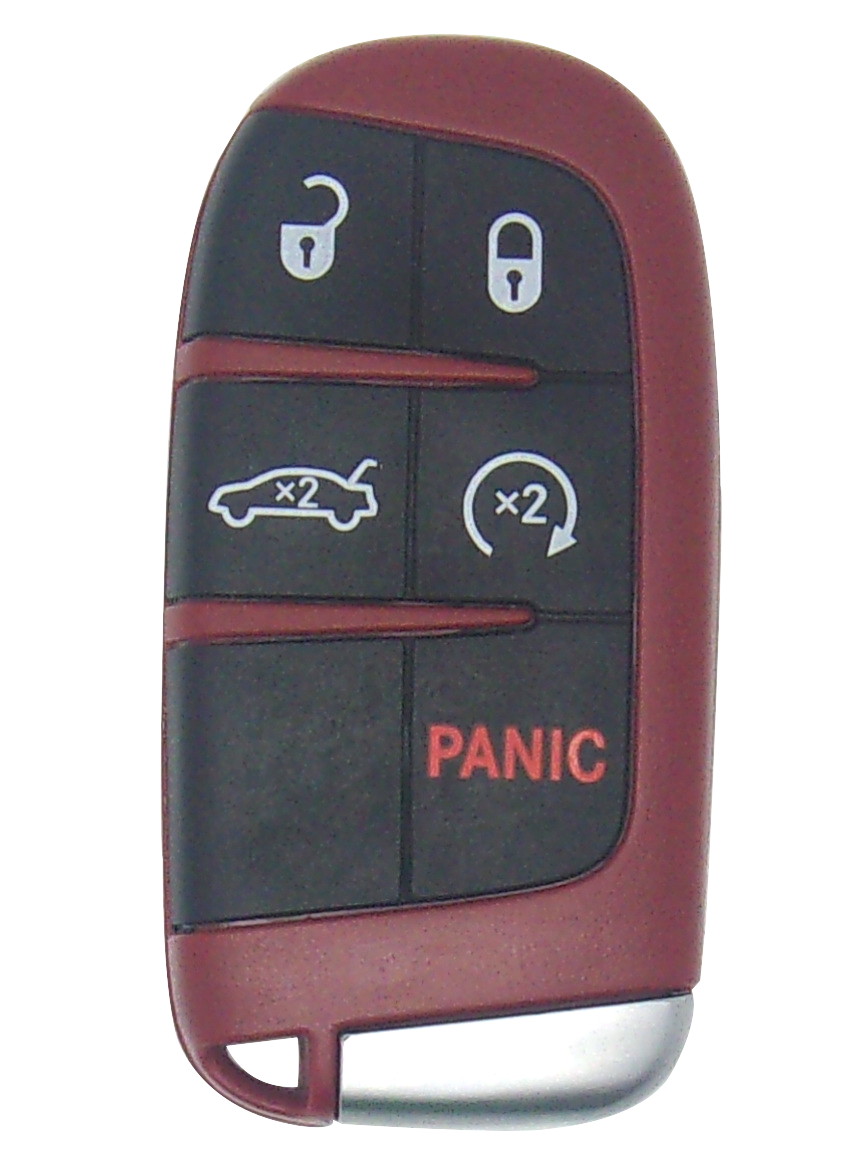 Dodge SRT 5-Button Smart Key with Lock, Unlock, Trunk, Remote Start, and Panic Functions - Image 2
