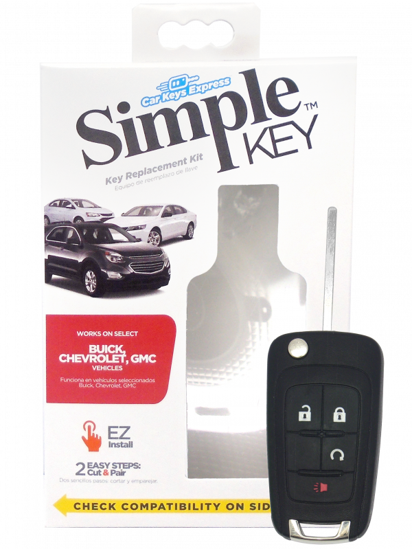 GM Simple Key - 4 Button Flip-Key with Remote Start2010 GMC Terrain
