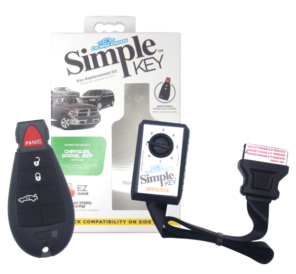 Chrysler & Dodge Simple Key - 4 Button Fobik w/ Emergency Key Insert2009 Jeep Grand Cherokee