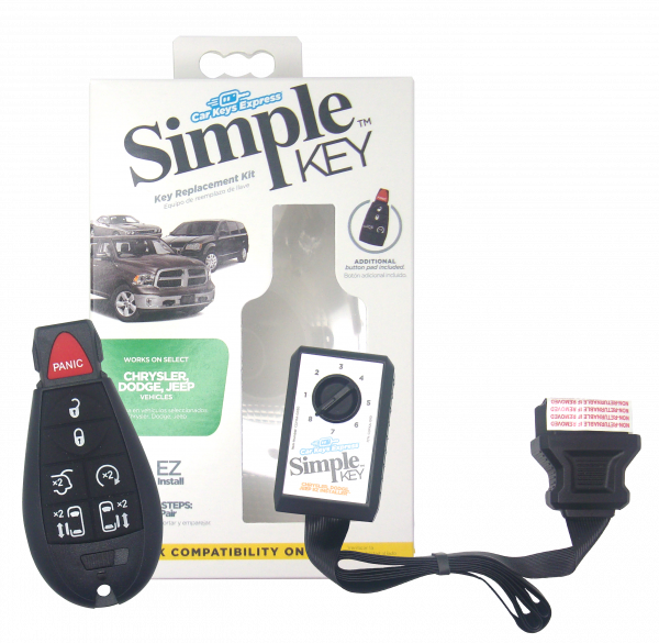 Chrysler & Dodge Simple Key - 7 Button Fobik w/ Emergency Key Insert2009 Jeep Grand Cherokee