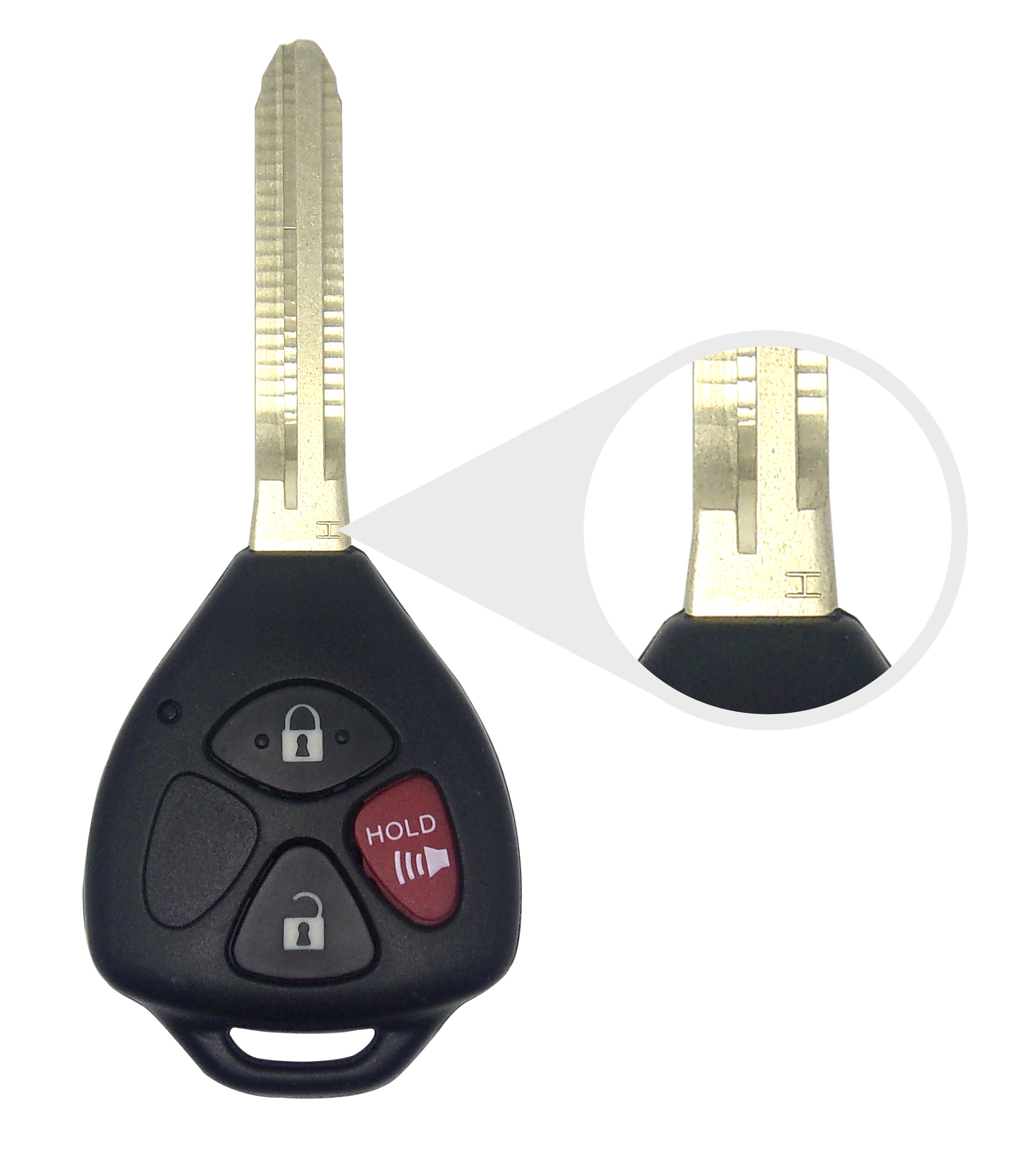 Toyota Remote and Key Combo - 3 Button with Blade Stamp H