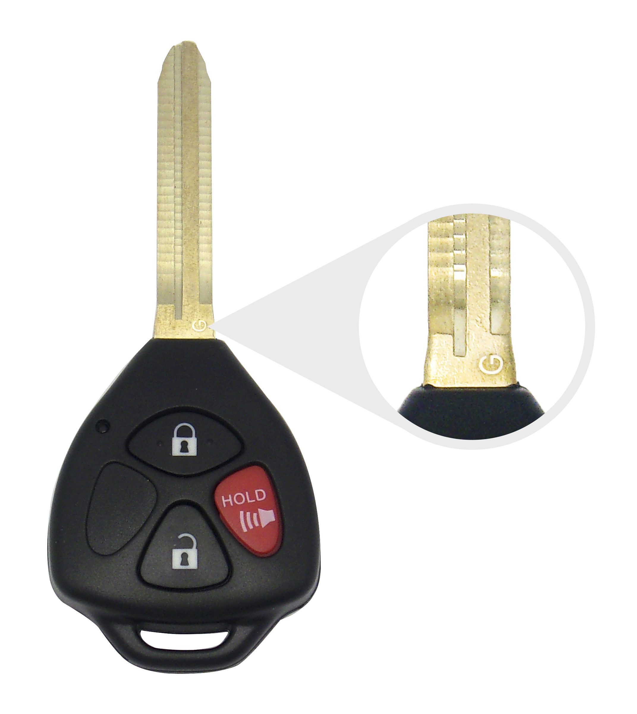 Toyota Remote and Key Combo - 3 Button with Blade Stamp G - Image 4