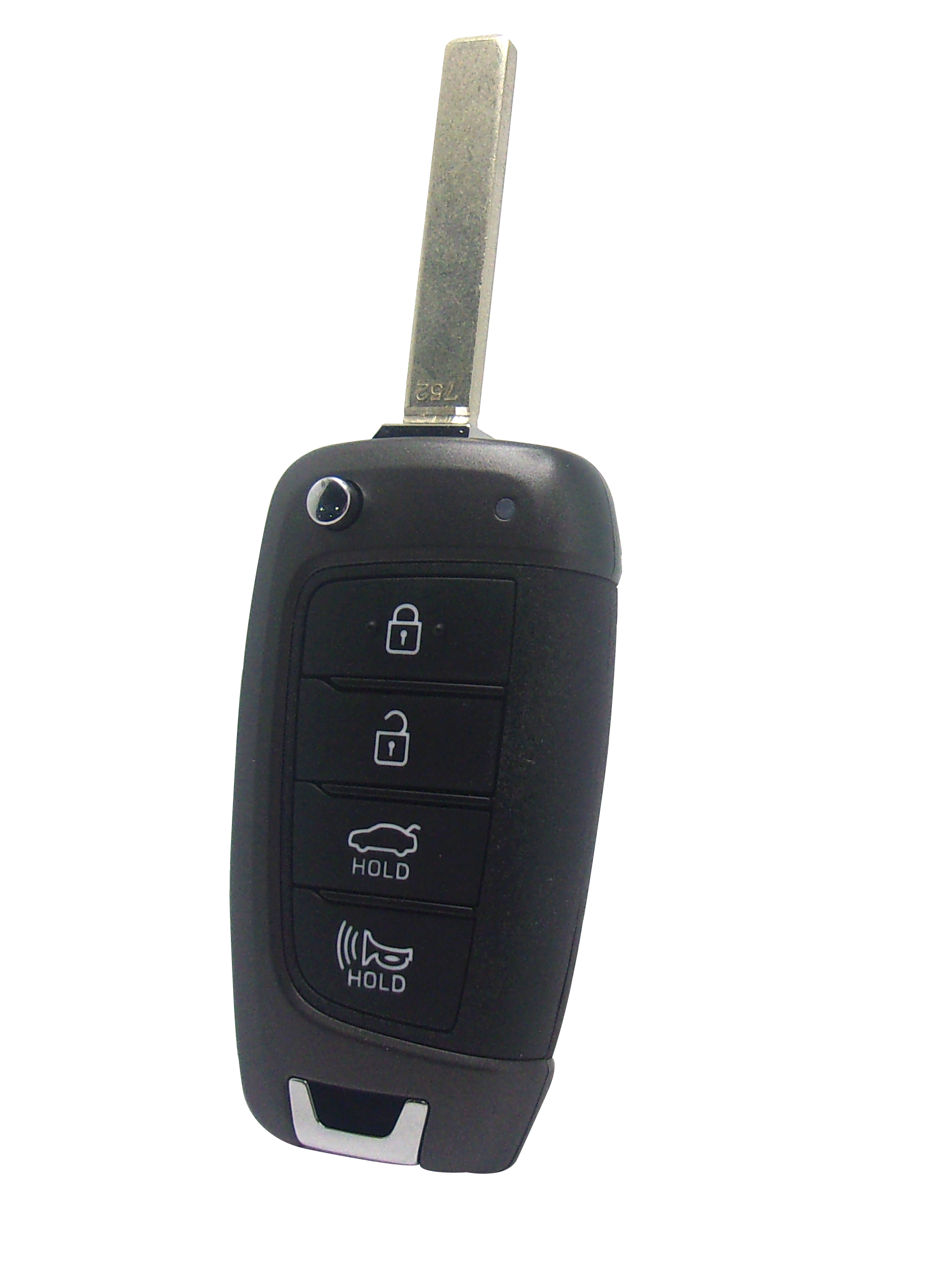 Hyundai 4 Button Flip Key with Lock, Unlock, Trunk, and Panic Buttons