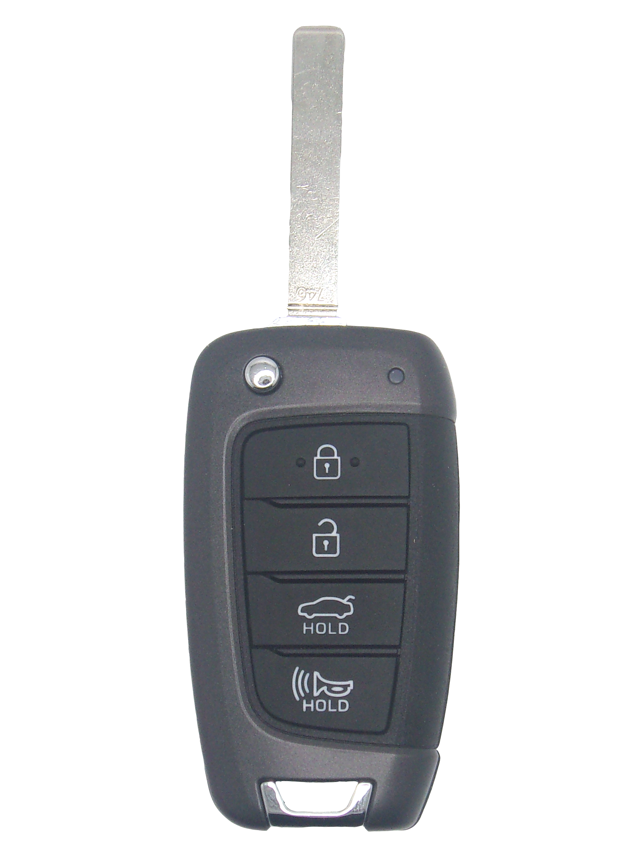 Hyundai 4 Button Flip Key with Lock, Unlock, Trunk, and Panic Buttons - Image 2