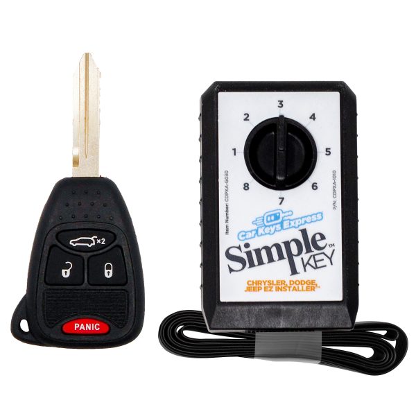Chrysler,  Dodge,  and Jeep Simple Key - 4 Button Remote & Key Combo with Car Trunk2008 Jeep Liberty - Image 3