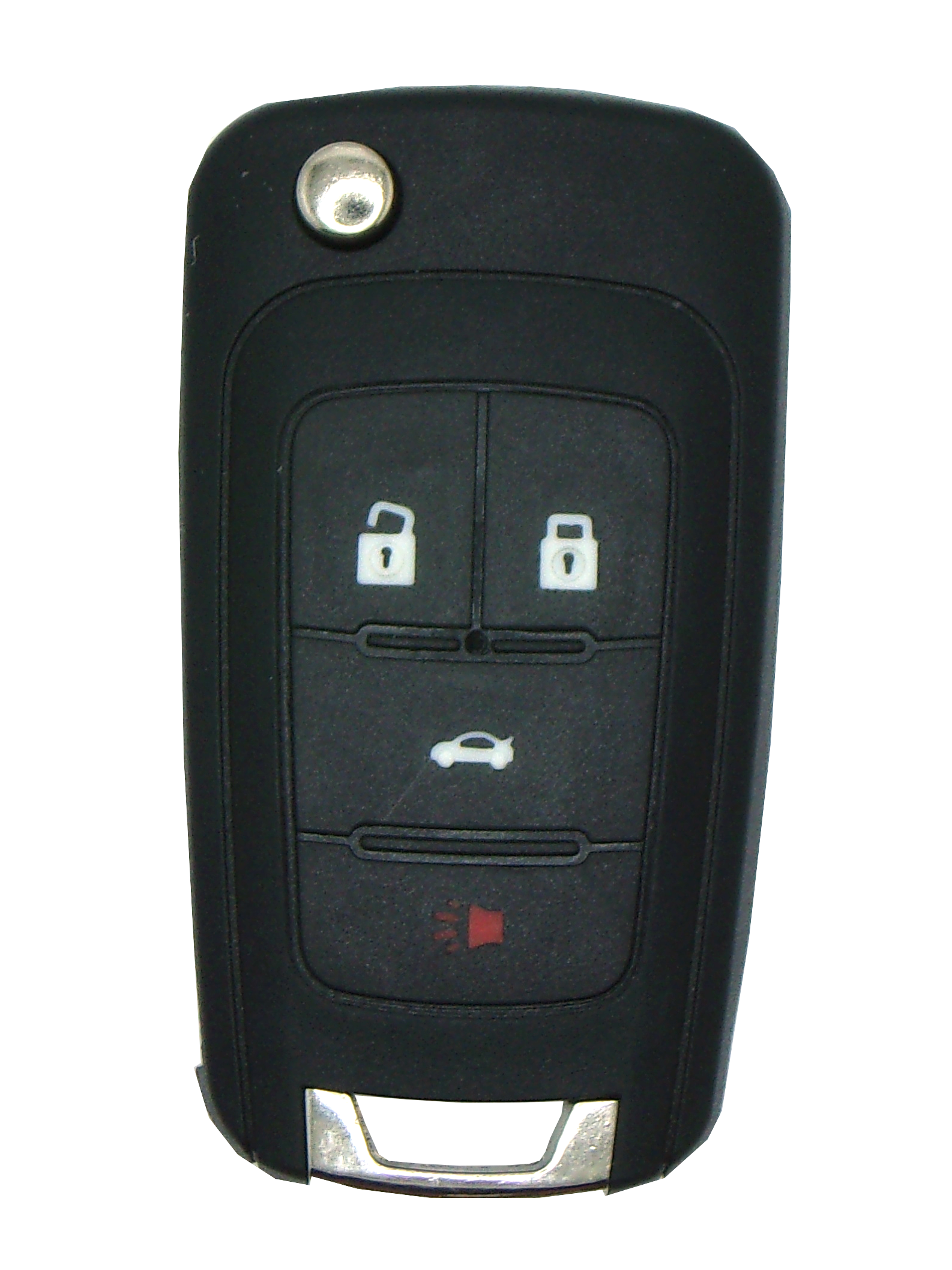 GM 4-Button Flip Key Remote with Chevrolet Logo and Lock, Unlock, Trunk, and Panic Buttons - Image 2