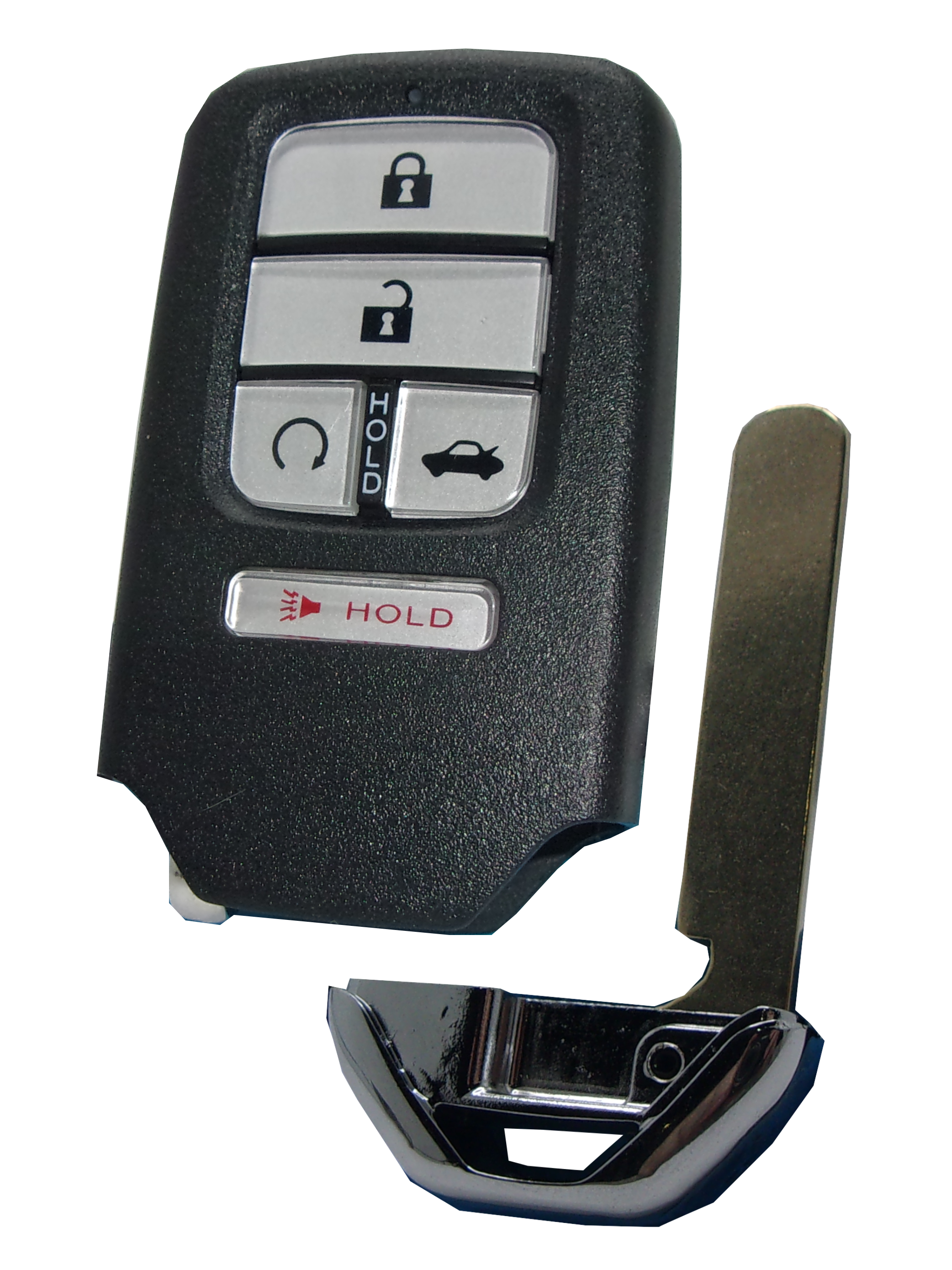Honda 5-Button Smart Key with Lock, Unlock, Remote Start, Open Trunk, and Panic Buttons