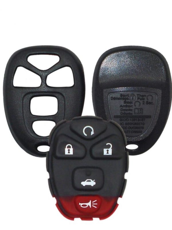 Black Remote Replacement Shell - 5 Button2004 Chevrolet Malibu MAXX