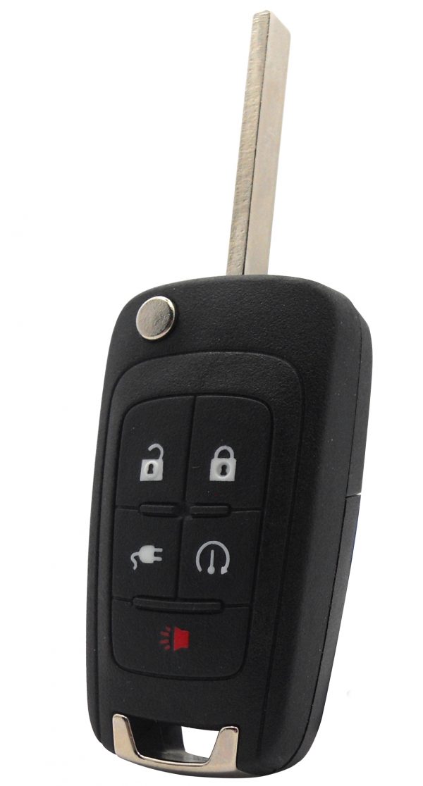 GM 5-Button Proximity Flip Key Remote with Lock,  Unlock,  Remote Start,  Charging,  and Panic Buttons2011 Chevrolet Volt