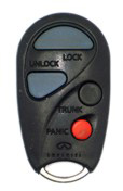 Infiniti G20 4 Button Keyless Entry Remote with Lock, Unlock, Trunk, and Panic buttons