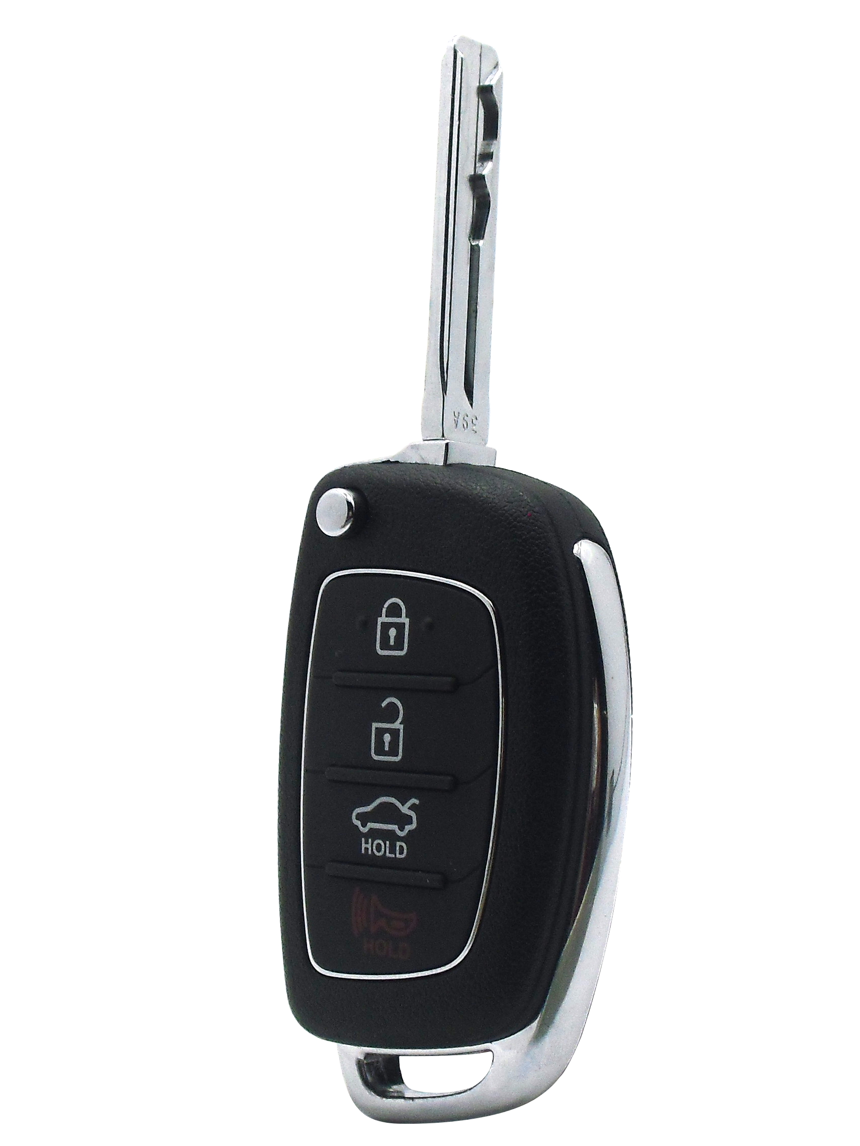 Hyundai 4-Button Flip Key with Trunk Button