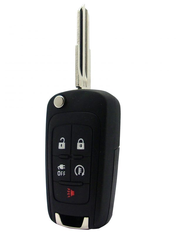 Chevrolet Spark 5-Button Flip Key Remote with Lock,  Unlock,  Remote StartDelayed Charging Override and Panic2016 Chevrolet Spark