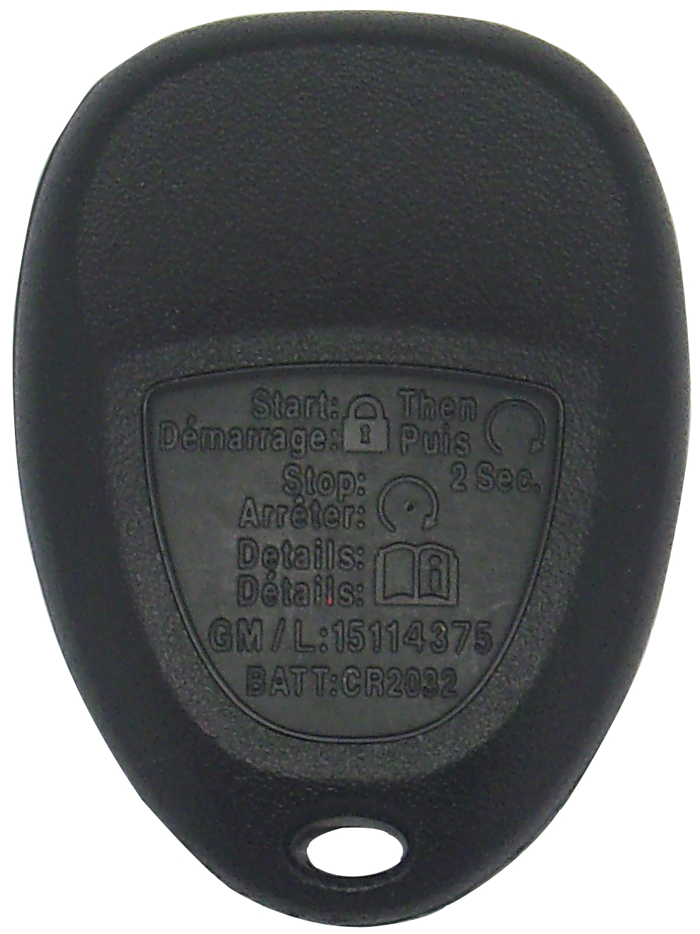 GM 5 Button Keyless Entry Car Remote with Lock, Unlock, Remote Start, Power Sliding Door, and Panic Buttons - Image 3