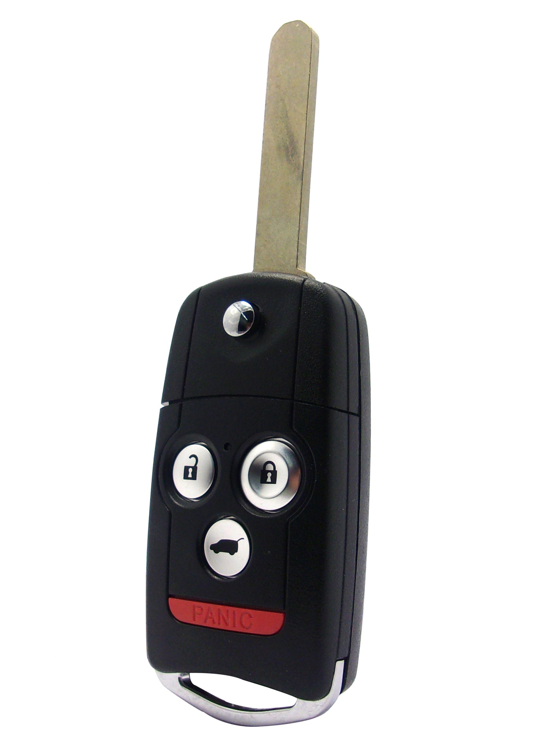 Acura 4 Button Keyless Entry and Flip Key Remote with Lock, Unlock, Panic, and Trunk Features