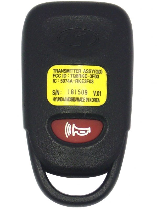 Hyundai Keyless Entry Remote - 4 Button2013 Hyundai Elantra GT - Image 3