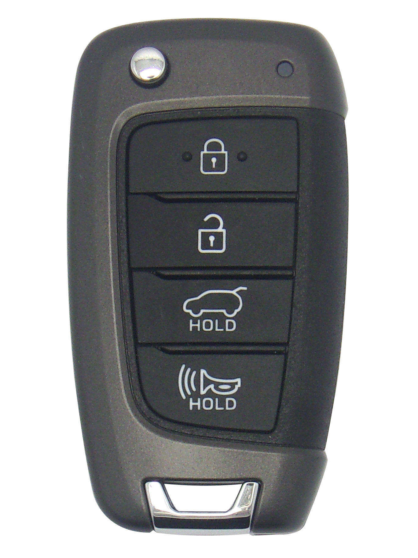 Hyundai 4-Button Flip Key With Features Lock, Unlock, Open Rear Hatch, And Panic Buttons - Image 2